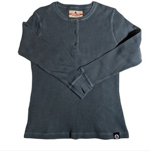 American Giant waffle Crew women's large sea green